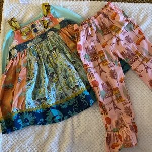MATILDA JANE PLATINUM COLLECTION SIZE4 DRESS & MJ PINK PANTS